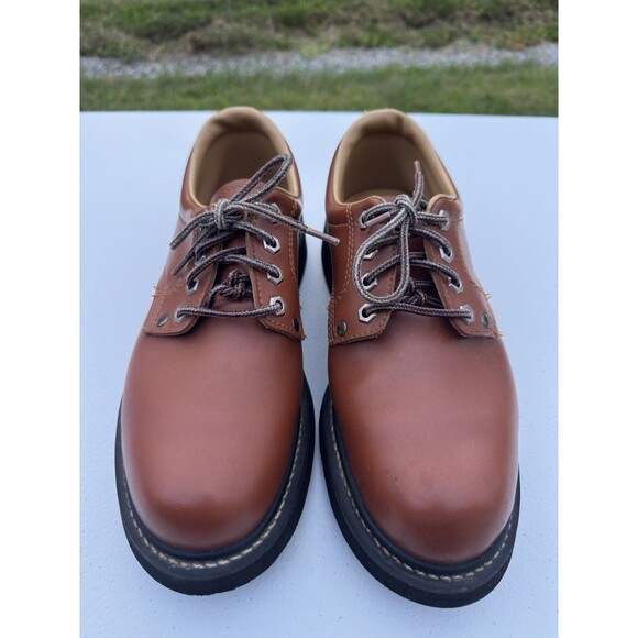 Explorers Men\'s 8.5 Oxford Dress Shoes 46466 Oil Resistant Lace Up Brown